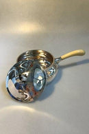 Evald Nielsen Lågkasserolle af Sølv med håndtag af Elfenben - Danam Antik