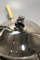 Evald Nielsen Lågkasserolle af Sølv med håndtag af Elfenben - Danam Antik