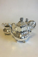 Evald Nielsen Sølv Kaffesæt bestående af Kaffekande, sukkerskål og flødekande - Danam Antik