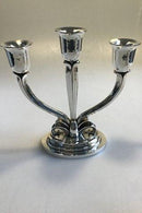 Evald Nielsen Sterling Sølv 3-armet lysestage - Danam Antik