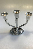 Evald Nielsen Sterling Sølv 3-armet lysestage - Danam Antik