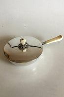 Evald Nielsen Sterling Sølv Lågfad med Lågknop og håndtag af udskåret Elfenben - Danam Antik