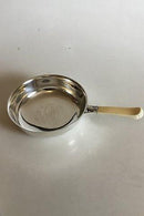 Evald Nielsen Sterling Sølv Lågfad med Lågknop og håndtag af udskåret Elfenben - Danam Antik