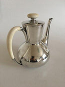 F. Hingelberg Sterling Sølv Kaffekande No 32804 med Greb af Elfenben - Danam Antik