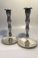 F. Hingelberg Sterling Sølv Lysestager(2) designet af Svend Weihrauch - Danam Antik
