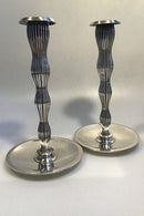 F. Hingelberg Sterling Sølv Lysestager(2) designet af Svend Weihrauch - Danam Antik