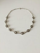 Georg Jensen 830 Sølv Halskæde af små blomster No 42 fra 1915-1930 - Danam Antik