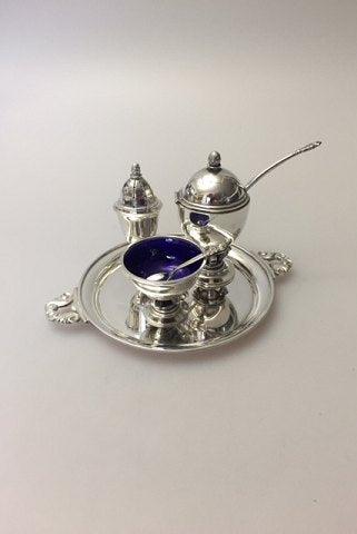 Georg Jensen Konge Sterling Sølv Cruet Sæt No 741 - Danam Antik