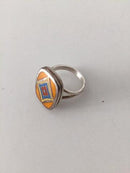 Georg Jensen Naja Salto Sterling Sølv og Emalje Ring - Danam Antik