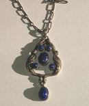 Georg Jensen Sølv Vedhæng med Lapis lazuli No 12 gammelt - Danam Antik