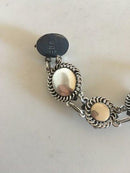 Georg Jensen Sterling Sølv Armbånd No. 419 med Sorte Onyx Sten - Danam Antik