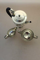 Georg Jensen Sterling Sølv Kaffesæt med Flødekande og Sukkerskål No 321 - Danam Antik