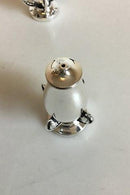 Georg Jensen Sterling Sølv Magnolia Salt og Peber sæt No 2B - Danam Antik