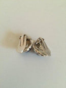 Georg Jensen Sterling Sølv Øreclips No 74 med Lapis Lazuli - Danam Antik