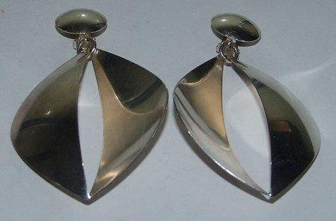 Georg Jensen Sterling Sølv Øreklip No 380A Nanna Ditzel - Danam Antik
