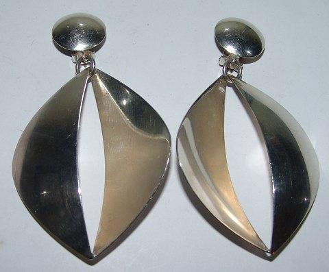 Georg Jensen Sterling Sølv Øreklip No 380A Nanna Ditzel - Danam Antik