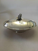 Georg Jensen Sterling Sølv oval Lågskål No 408B - Danam Antik