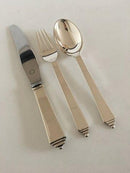 Georg Jensen Sterling Sølv Pyramide Bestiksæt til 6 Pers. med Vintage GJ Stemler 1932-1944. - Danam Antik