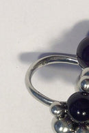 Georg Jensen Sterling Sølv Ring Moonlight Grapes med Onyx (stor) - Danam Antik