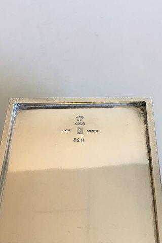 Georg Jensen Sterling Sølv Todelt Cigaret boks No 829 - Danam Antik