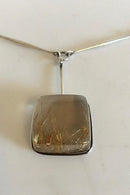 Georg Jensen Sterling Sølv Torun Halskæde No 175 med Vedhæng No 132 i Rutil Quartz - Danam Antik