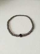 Gerog Jensen Halskæde i Sterling Sølv med Ametyst No 12 - Danam Antik