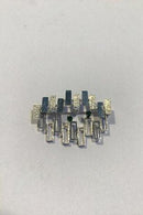 Hans Hansen 18 kt Hvidguld Broche m/ Turmalin og Diamant - Danam Antik