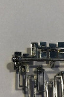 Hans Hansen 18 kt Hvidguld Broche m/ Turmalin og Diamant - Danam Antik