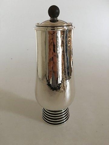 Hans Hansen Sterling Sølv Låg Vase fra 1935 i Art Deco Stil. - Danam Antik