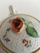 Herend Ungarn Thekande, håndmalet blomster - Danam Antik