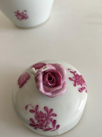 ヘレンド ハンガリーチャイニーズブーケ 紫蓋付花瓶