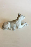 Heubach Lichte Porcelæn figur af hund/Boxer - Danam Antik