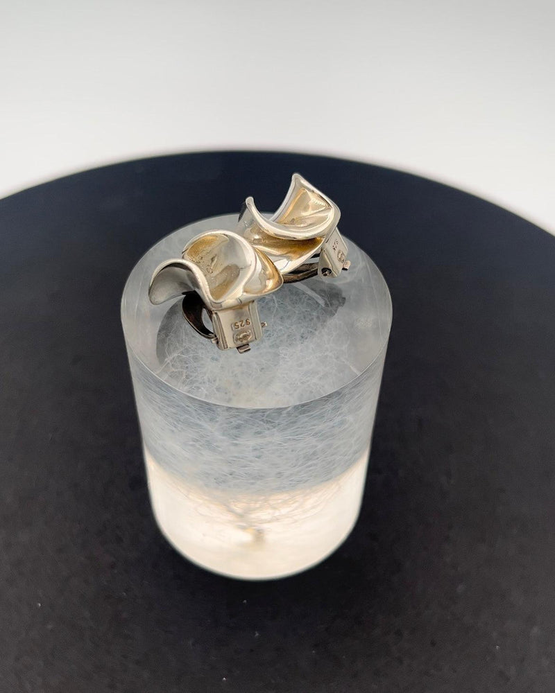 Georg Jensen Sterling Sølv Øreringe (Clips) - Danam Antik