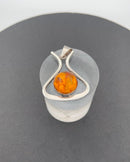 Niels Erik From Sterling Sølv vedhæng med rav - Danam Antik