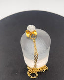 Georg Jensen (Royal Copenhagen) Sterling Sølv(forgyldt)Halskæde med/Porcelæn Vedhæng No 239 - Danam Antik