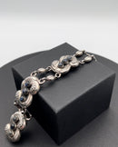 Georg Jensen Sølv Armlænke No 1 Blå Sten (1915-1930) - Danam Antik