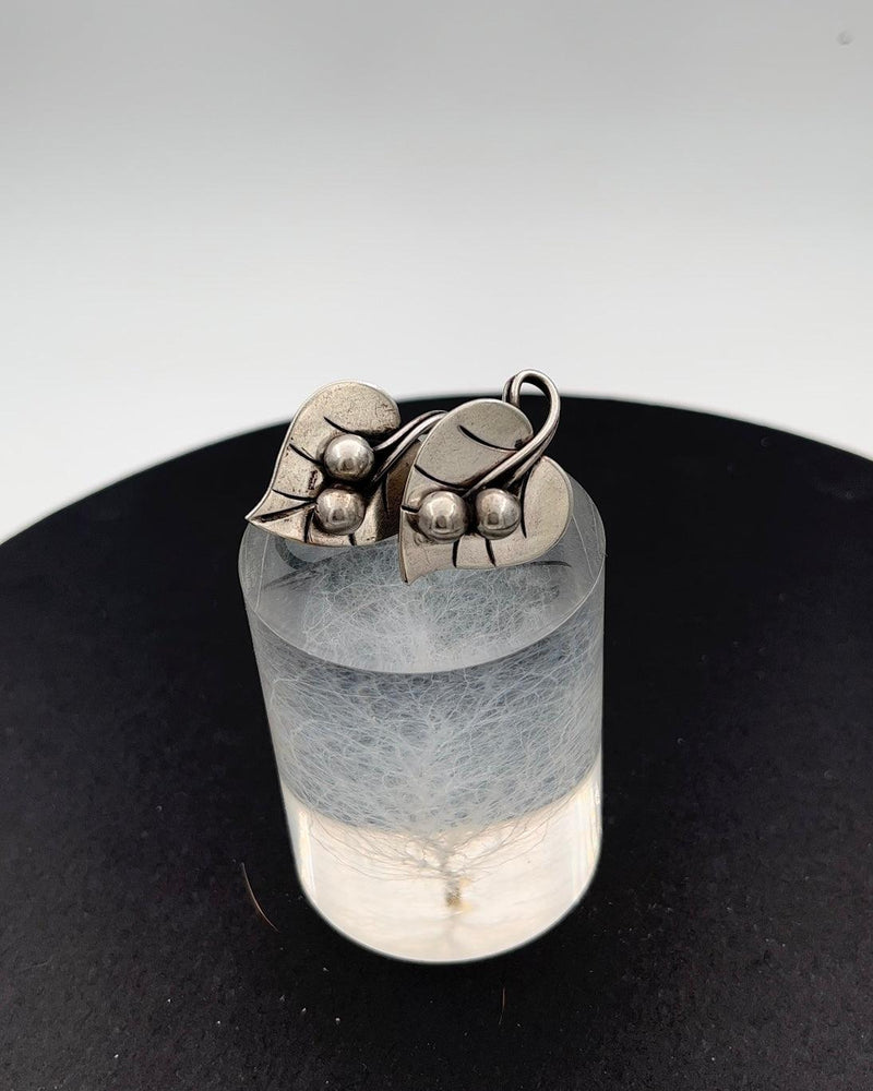 Georg Jensen Inc. USA Sterling Sølv Øreringe No 112 (Skruer) - Danam Antik