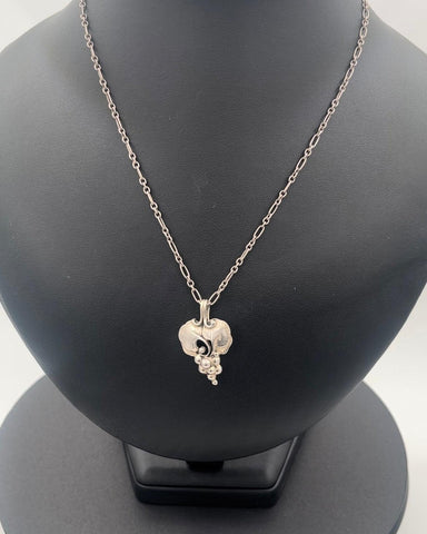 Georg Jensen Sterling Sølv Årssmykke vedhæng med kæde fra 1996