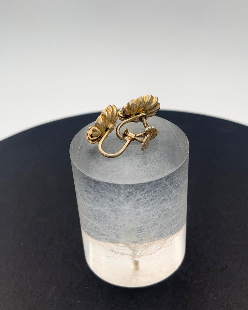 Hans Hansen Øreringe i Forgyldt Sterling Sølv - Danam Antik