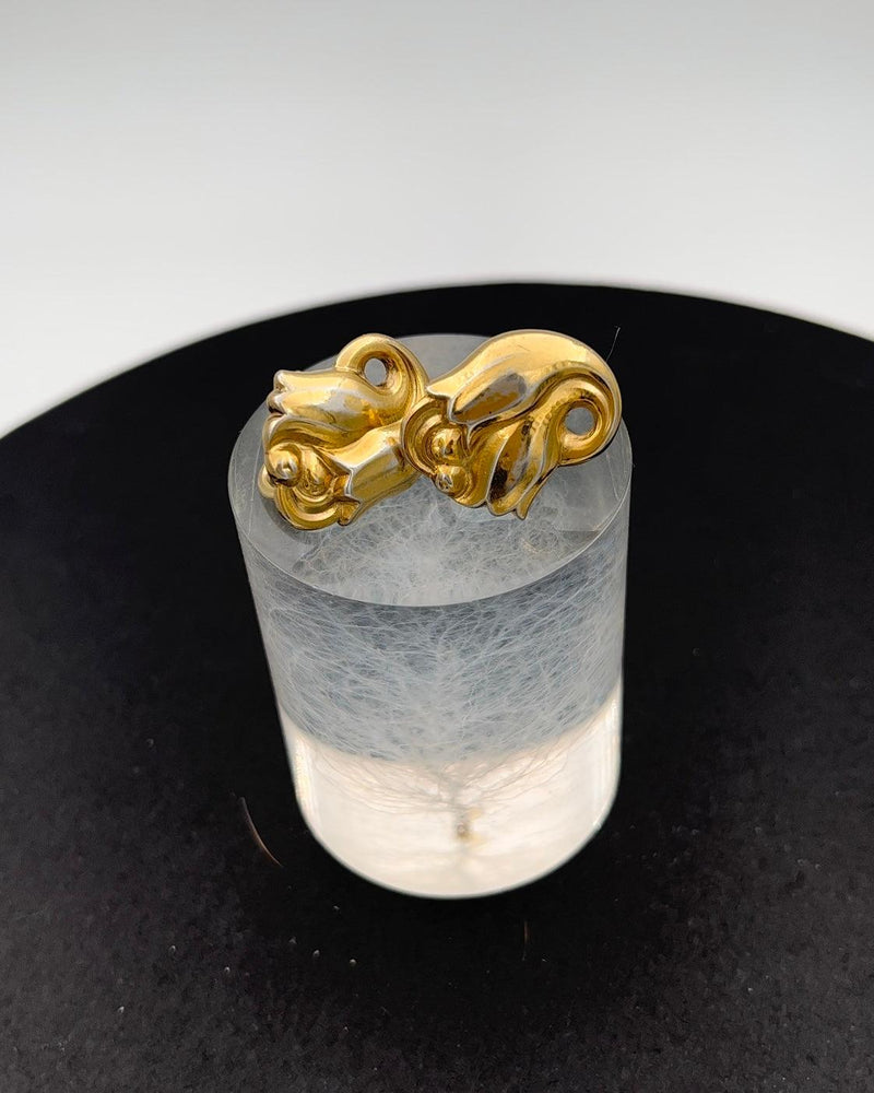 Georg Jensen Forgyldt Sterling Sølv Øreskruer No 100 - Danam Antik