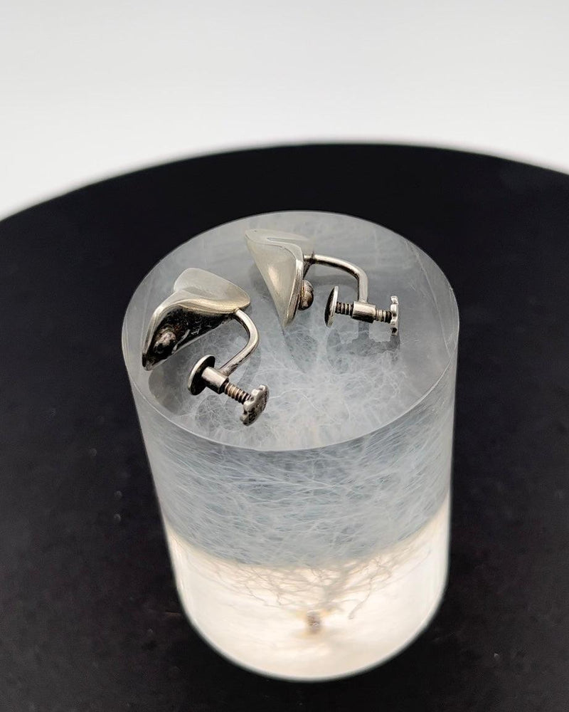 Georg Jensen Sterling Sølv Øreringe (Skruer) No 116A - Danam Antik