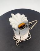 Royal Copenhagen Sterling Sølvkæde med Porcelænsvedhæng og Tigerøje - Danam Antik