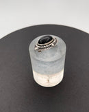 Georg Jensen Sterling Sølv Broche med Sort Sten No 419 - Danam Antik