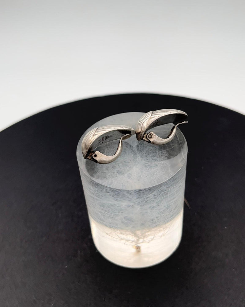 Georg Jensen Sterling Sølv Øreclips No 90. - Danam Antik