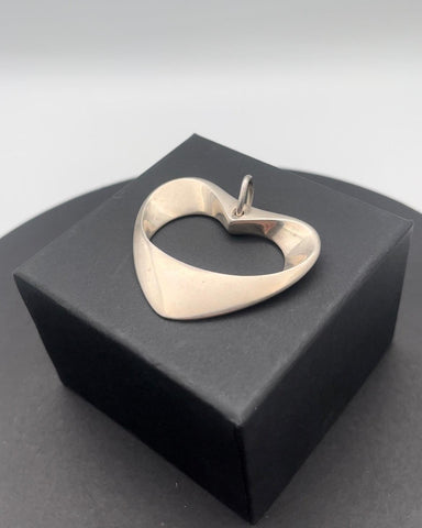 Georg Jensen Sterling Sølv Vedhæng som Hjerte No 152 Stor