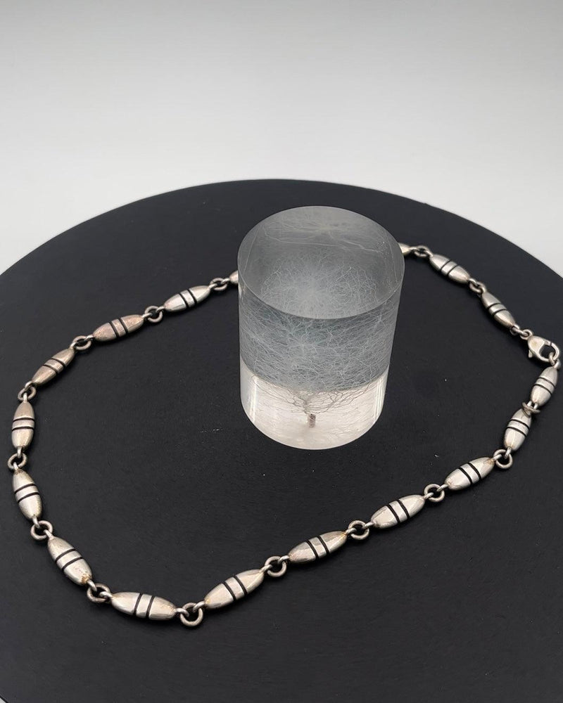 Georg Jensen Sterling Sølv Leddelt Halskæde No 391 - Danam Antik