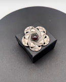 Tidlig Georg Jensen Sølv Broche med Rød Karneol - Danam Antik