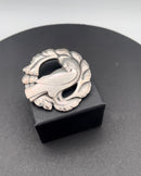 Georg Jensen Sterling Sølv Broche med due No 123 gamle stempler - Danam Antik