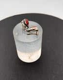 Georg Jensen Sterling Sølv 2005 Års Øreclips med Karneol - Danam Antik