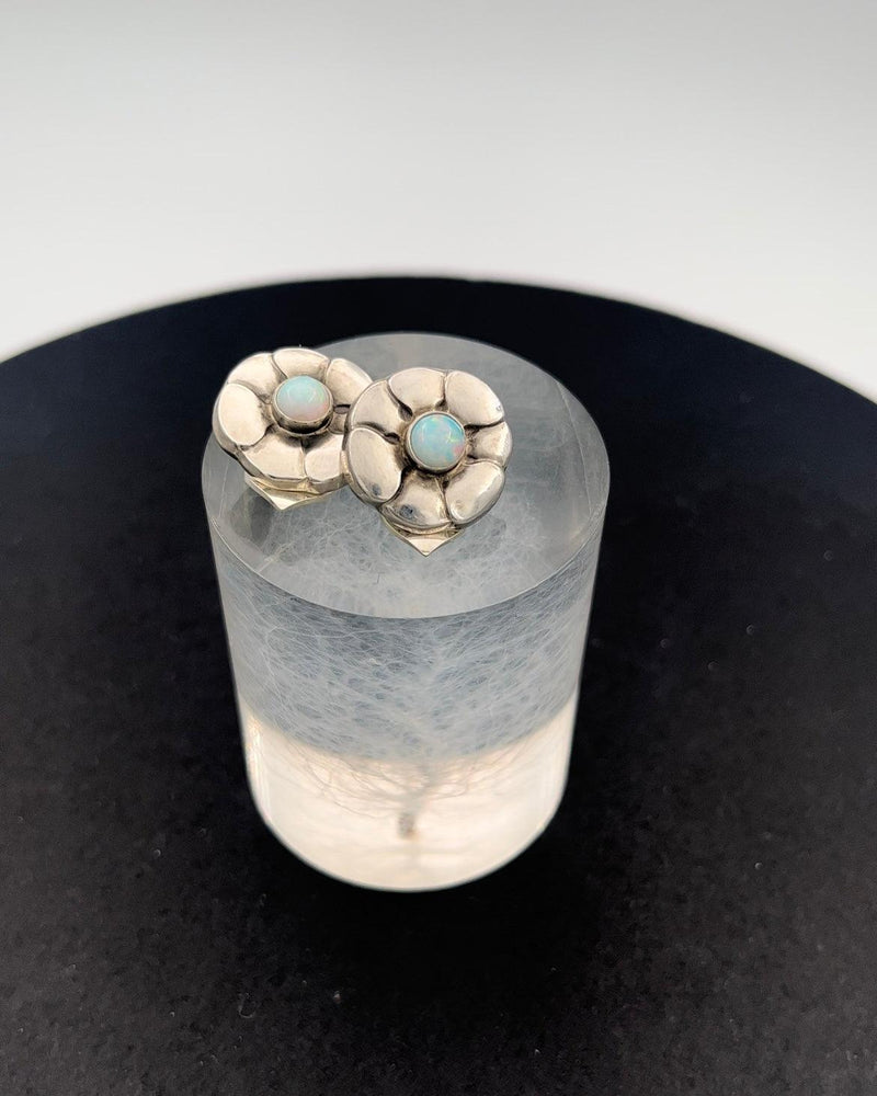 Georg Jensen Sterling Sølv Øre clips No 36 Opal - Danam Antik